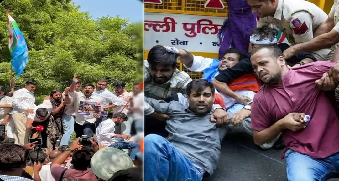 NSUI का जंतर-मंतर की ओर हल्लाबोल मार्च': ज्ञानेश कुमार के इस्तीफे की मांग, अध्यक्ष विनोद जाखड़ हिरासत में