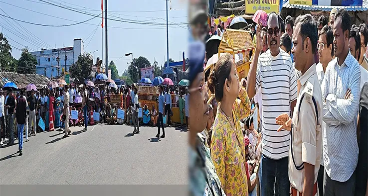 फादर बेनेडिक्ट बारला पर जानलेवा हमला: खूंटी में फूटा जन आक्रोश, भगत सिंह चौक जाम और दुकानें रहीं बंद