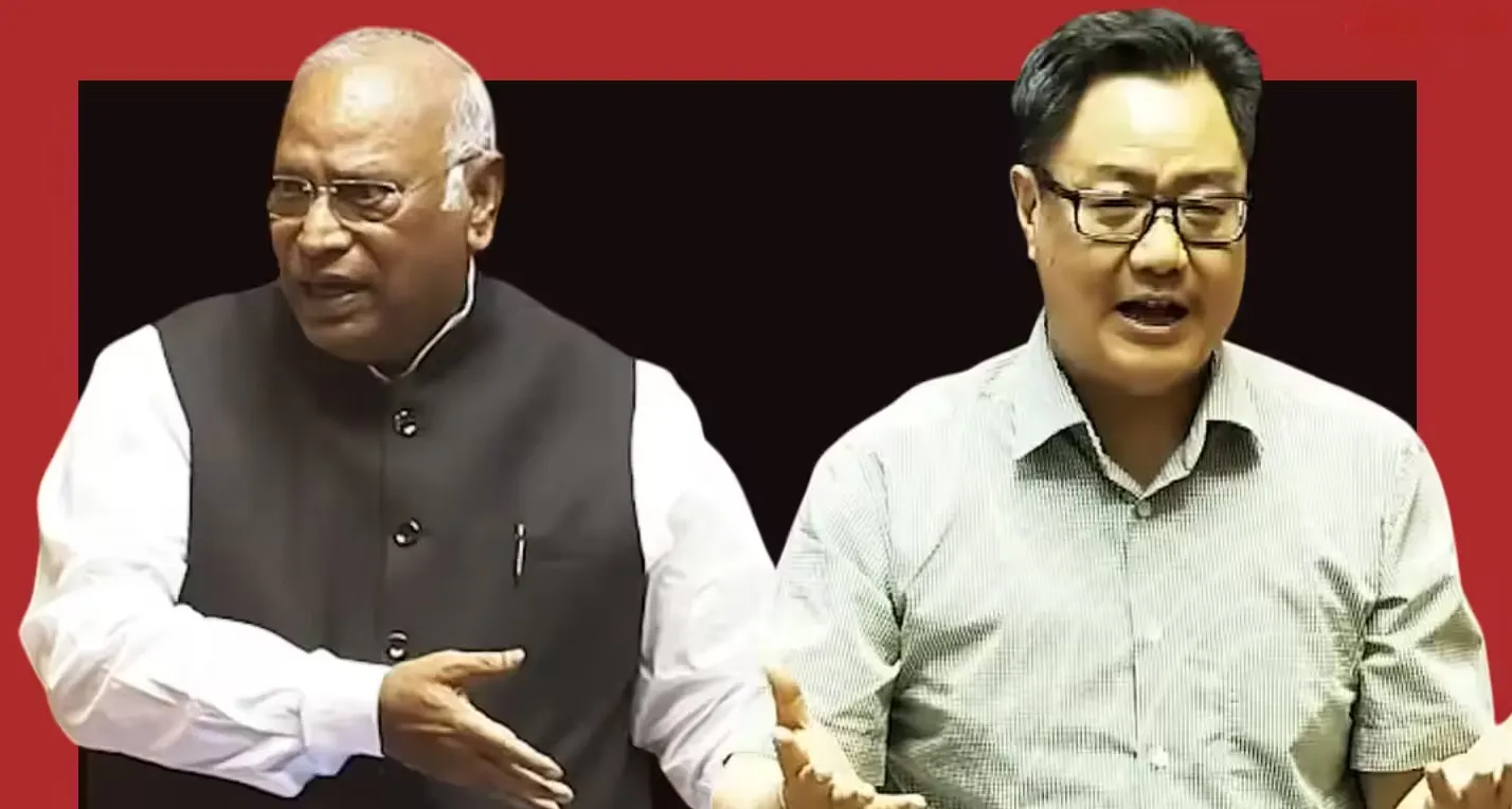 परिसीमन संशोधन विधेयक पर घमासान: किरेन रिजिजू का खरगे को पत्र, विपक्ष से सहयोग की अपील