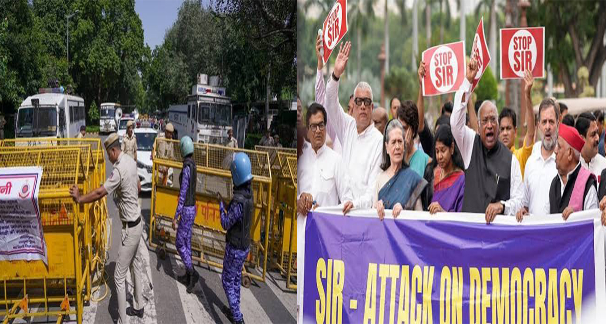 SIR और चुनाव आयोग के खिलाफ ‘इंडिया’ ब्लॉक का संसद से सड़क तक मार्च; दिल्ली में सुरक्षा कड़ी