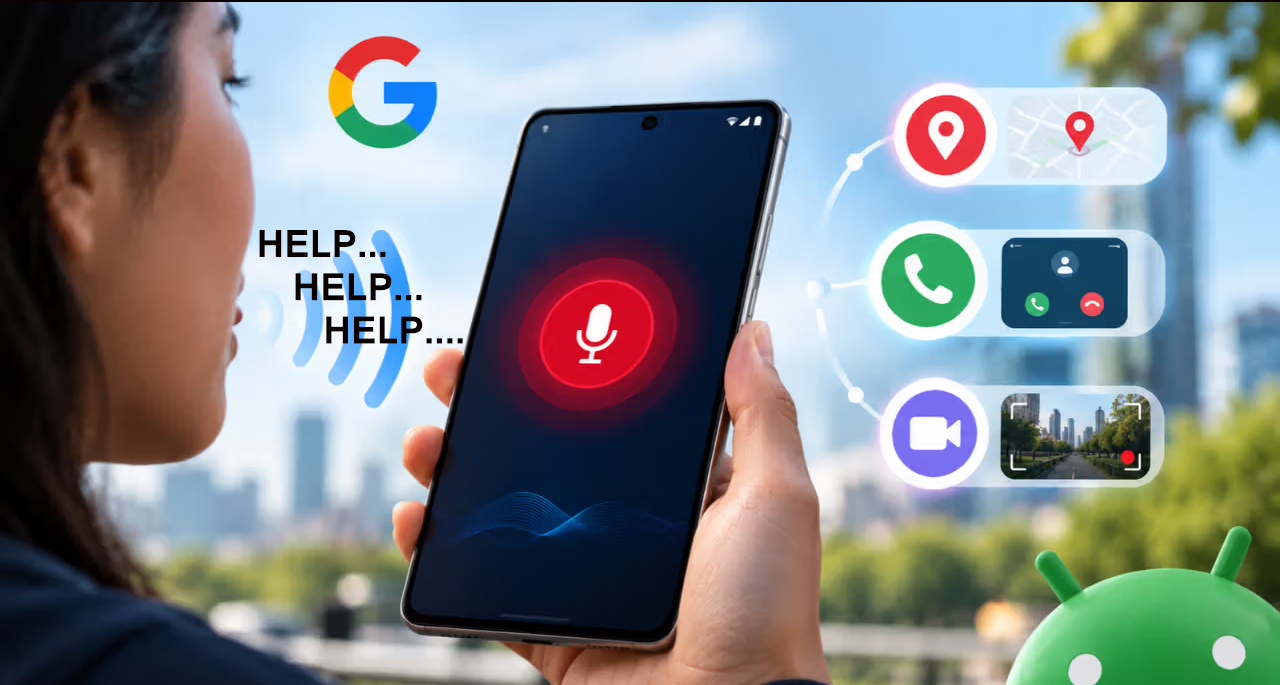 गूगल का नया सेफ्टी फीचर: मुसीबत में अब सिर्फ 3 बार बोलें 'Help', बिना फोन छुए पहुंचेगी मदद!