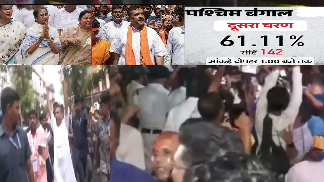 भवानीपुर बना रणक्षेत्र: शुभेंदु अधिकारी को टीएमसी समर्थकों ने घेरा, 'जय बांग्ला' और 'जय श्री राम' के नारों के बीच पुलिस का लाठीचार्ज