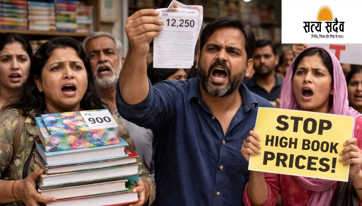 हरयाणा : करनाल में शिक्षा के नाम पर 'पैकेज' का खेल; किताबों के साथ कॉपियां और कवर खरीदने का दबाव, कतारों में बेहाल अभिभावक