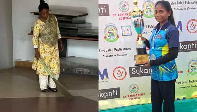 मेडल की चमक पर सिस्टम की कालिख: जिस खेल निदेशालय का काम था सम्मान देना, वहीं 10 साल से झाड़ू लगा रही है नेशनल गोल्ड मेडलिस्ट सुनीता