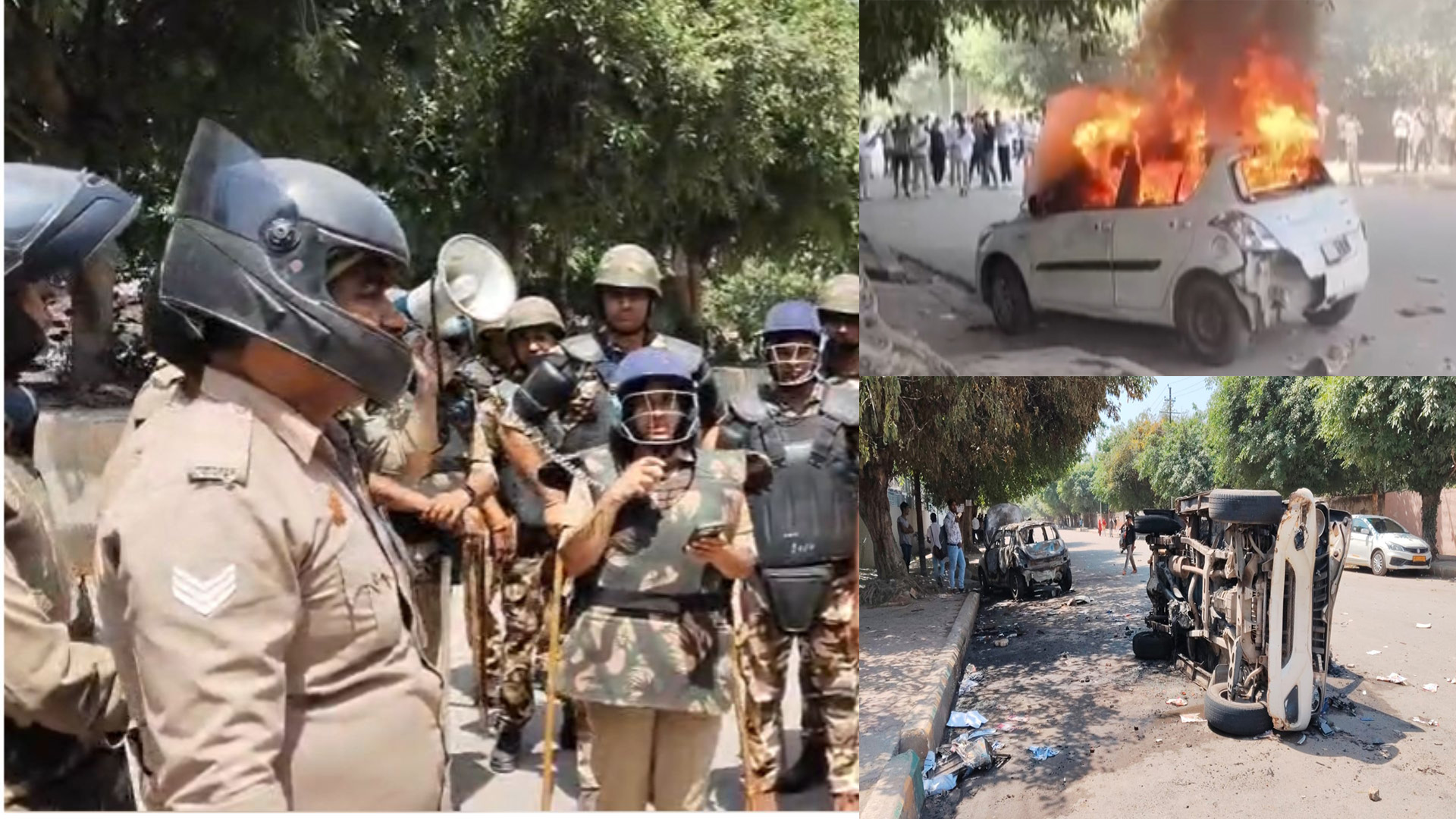 नोएडा में श्रमिकों का भीषण आक्रोश: धूं-धूं कर जली गाड़ियां, पत्थरबाजी और तोड़फोड़ से दहला औद्योगिक क्षेत्र