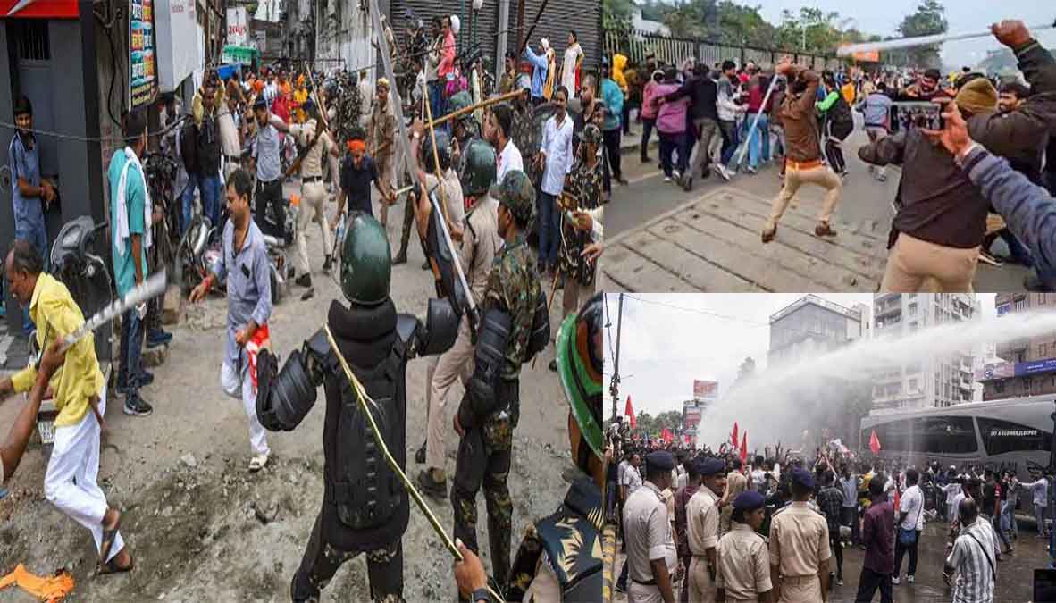 'बिहार बंद' में भड़की हिंसा: कई जिलों में पथराव, लाठीचार्ज और झड़प; आरा में RPF कमांडर ज़ख्मी, कई जिलों में पुलिस-छात्र आमने-सामने