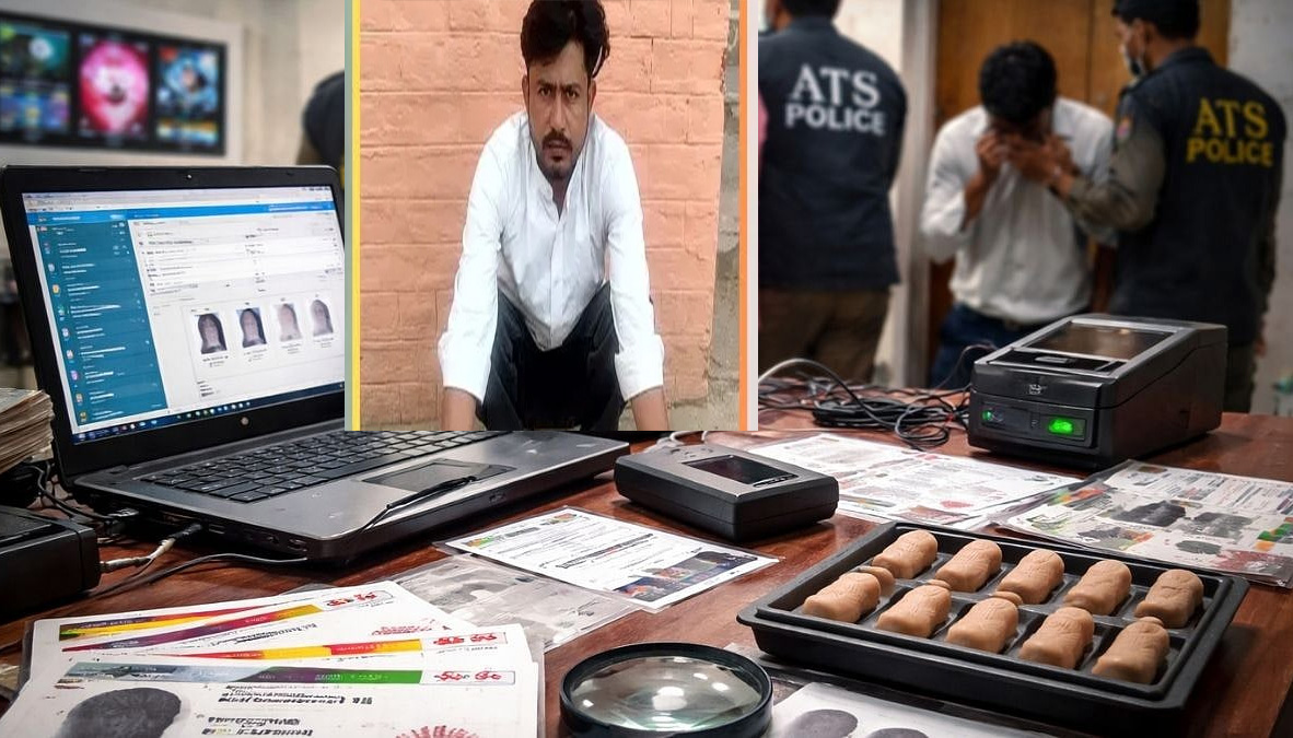 एटीएस ने किया फर्जी आधार और टेरर फंडिंग सिंडिकेट का भंडाफोड़,12 लैपटॉप और 500 से अधिक सिम कार्ड बरामद