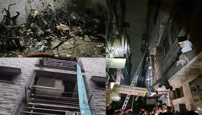 दिल्ली में दर्दनाक हादसा: तुगलकाबाद की 5 मंजिला इमारत में भीषण आग, दम घुटने से 3 की मौत, साड़ियों के सहारे बचाई गई मासूमों की जान