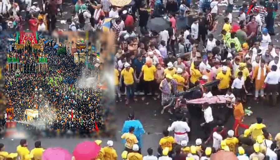 पुरी जगन्नाथ रथ यात्रा में भारी भीड़ से मची अफरा-तफरी, 100 से अधिक श्रद्धालु घायल; एक की मौत की आशंका