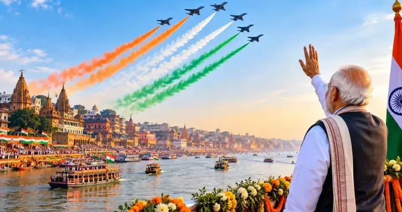 काशी के आसमान में गूंजा वायुसेना का शौर्य: गंगा की लहरों पर दिखा ‘विंग्स ओवर गंगा’ का अद्भुत नजारा