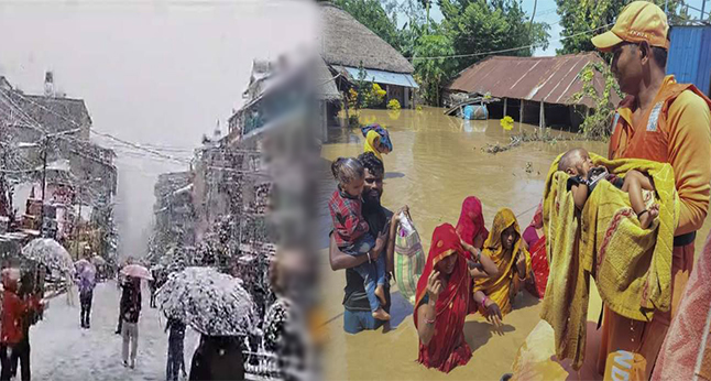 कुदरत का विकराल रूप: पहाड़ों पर बर्फबारी, मैदानों में जलप्रलय; UP में 29 मौतें, बिहार के 6000 गांव बने टापू