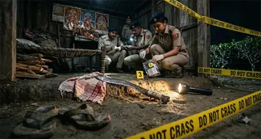 तांत्रिक साधना और अंधविश्वास के फेर में पति ने पत्नी का सिर काटकर मंदिर पर रखा, पिता की भी हत्या